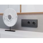 MA910010 Комплект механизма электрической розетки ALFA Графит мягкое касание 2USB A+C 20W (быстрая зарядка) с/з QUANT (AP9100, VM160)