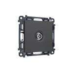 MA913005 Комплект механизма TV розетки оконечной экранированной 5-1000MHz 3dB ALFA Графит мягкое касание QUANT (AP9130, VM199)