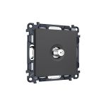 MA913050 Комплект механизм TV розетки SAT 5-2400MHz 3.5dB ALFA Графит мягкое касание QUANT (AP9130, VM215)