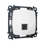 MO132005 Комплект механизма компьютерной розетки RJ-45 экранированной с автоматической защитной шторкой OMEGA Белый матовый QUANT (OP1320, VM185)