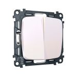 MO203030 Комплект механизма 2-клавишного перекрестного выключателя 10A-250V OMEGA Жемчуг QUANT (OP2030, VM125)