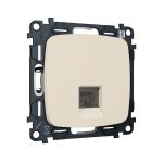 MO332005 Комплект механизма компьютерной розетки RJ-45 экранированной с автоматической защитной шторкой OMEGA Бежевый матовый QUANT (OP3320, VM185)