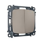 MO363030 Комплект механизма 2-клавишного перекрестного выключателя 10A-250V OMEGA Серо-бежевый матовый QUANT (OP3630, VM125)