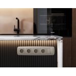 MO363030 Комплект механизма 2-клавишного перекрестного выключателя 10A-250V OMEGA Серо-бежевый матовый QUANT (OP3630, VM125)