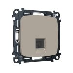 MO372005 Комплект мех-ма компьютерной розетки RJ-45 экранированной с автоматической защитной шторкой OMEGA Серо-бежевый матовый QUANT (OP3720, VM185)
