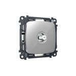 MO413050 Комплект механизма TV розетки SAT 5-2400MHz 3.5dB OMEGA Серебро глянец QUANT (OP4130, VM215)
