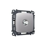 MO513050 Комплект механизма TV розетки SAT 5-2400MHz 3.5dB OMEGA Сталь матовый QUANT (OP5130, VM215)