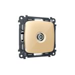 MO613005 Комплект механизма TV розетки оконечной экранированной 5-1000MHz 3dB OMEGA Шампань QUANT (OP6130, VM199)