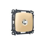 MO613050 Комплект механизма TV розетки SAT 5-2400MHz 3.5dB OMEGA Шампань QUANT (OP6130, VM215)