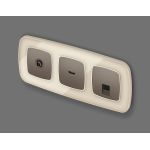 MO642005 Комплект мех-ма компьютерной розетки RJ-45 экранированной с автоматической защитной шторкой OMEGA Темная бронза матовый QUANT (OP6420, VM185)