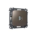 MO643005 Комплект механизма TV розетки оконечной экранированной 5-1000MHz 3dB OMEGA Темная бронза матовый QUANT (OP6430, VM199)