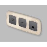 MO662005 Комплект механизма компьютерной розетки RJ-45 экранированной с автоматической защитной шторкой OMEGA Антрацит серый QUANT (OP6620, VM185)