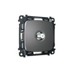 MO663050 Комплект механизма TV розетки SAT 5-2400MHz 3.5dB OMEGA Антрацит серый QUANT (OP6630, VM215)