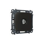 MO813005 Комплект механизма TV розетки оконечной экранированной 5-1000MHz 3dB OMEGA Черный матовый QUANT (OP8130, VM199)