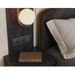 MO903030 Комплект механизм 2-клавишного перекрестного выключателя 10A-250V OMEGA Графит Мягкое касание QUANT (OP9030, VM125)