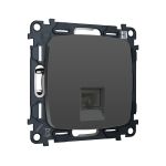 MO912005 Комплект мех-ма компьютерной розетки RJ-45 экранированной с автоматической защитной шторкой OMEGA Графит Мягкое касание QUANT (OP9120, VM185)