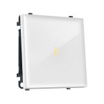MS102030 Комплект механизма 1-кл проходного выключателя с подсветкой 3200K SIGMA Белый глянец 10A-250V QUANT PRO (SP1020, PR105, G22Y)