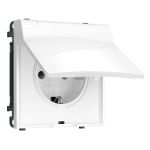 MS108010 Комплект механизма электрической розетки SIGMA Белый глянец 50Hz 2P+E с/з с/ш и крышкой IP44 16A-250V QUANT PRO (SP1080, PR141)