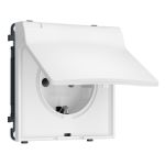 MS128010 Комплект механизма электрической розетки SIGMA Белый матовый 50Hz 2P+E с/з с/ш и крышкой IP44 16A-250V QUANT PRO (SP1280, PR141)