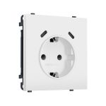MS130510 Комплект механизма электрической розетки SIGMA Белый матовый 2USB С+C 20W (быст. зар.) с/з с/ш 16A-250V QUANT PRO (SP1305, PR165)