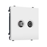 MS133310 Комплект механизма розетки TV оконечной + SAT SIGMA Белый матовый 5-862MHz 3.5dB/950-2150MHz 3.8dB QUANT PRO (SP1333, PR217)