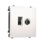 MS212510 Комплект механизма розетки компьютерной + TV оконечной SIGMA Жемчуг RJ-45 (8P8C) CAT6/50-870MHz 1dB с/ш QUANT PRO (SP2125, PR195)