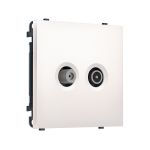 MS213310 Комплект механизма розетки TV оконечной + SAT SIGMA Жемчуг 5-862MHz 3.5dB/950-2150MHz 3.8dB QUANT PRO (SP2133, PR217)