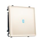 MS242020 Комплект механизма 1-кл выключателя с подсветкой 10000K SIGMA Жемчужно-кремовый 10A-250V QUANT PRO (SP2420, PR101, G17B)