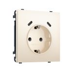 MS250510 Комплект механизма электрической розетки SIGMA Жемчужно-кремовый 2USB С+C 20W (быст. зар.) с/з с/ш 16A-250V QUANT PRO (SP2505, PR165)