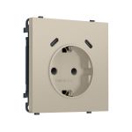 MS350510 Комплект механизма электрической розетки SIGMA Кашемир 2USB С+C 20W (быст. зар.) с/з с/ш 16A-250V QUANT PRO (SP3505, PR165)