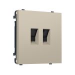 MS352110 Комплект механизма компьютерной двойной розетки SIGMA Кашемир RJ-45 (8P8C) CAT6 с/ш QUANT PRO (SP3521, PR189)