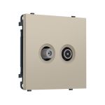 MS353310 Комплект механизма розетки TV оконечной + SAT SIGMA Кашемир 5-862MHz 3.5dB/950-2150MHz 3.8dB QUANT PRO (SP3533, PR217)