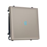 MS362020 Комплект механизма 1-кл выключателя с подсветкой 10000K SIGMA Серо-бежевый матовый 10A-250V QUANT PRO (SP3620, PR101, G17B)