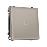 MS362035 Комплект механизма 1-кл проходного выключателя с подсветкой 5600K SIGMA Серо-бежевый матовый 10A-250V QUANT PRO (SP3620, PR105, G25W)