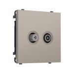 MS373310 Комплект механизма розетки TV оконечной + SAT SIGMA Серо-бежевый матовый 5-862MHz 3.5dB/950-2150MHz 3.8dB QUANT PRO (SP3733, PR217)