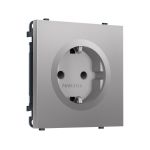 MS507010 Комплект механизма электрической розетки SIGMA Сталь матовый 50Hz 2P+E с/з с/ш 16A-250V QUANT PRO (SP5070, PR141)
