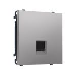 MS512005 Комплект механизма компьютерной розетки SIGMA Сталь матовый RJ-45 экранированной с/ш QUANT PRO (SP5120, PR185)