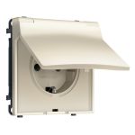 MS548010 Комплект механизма электрической розетки SIGMA Шёлк 50Hz 2P+E с/з с/ш и крышкой IP44 16A-250V QUANT PRO (SP5480, PR141)