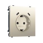 MS550510 Комплект механизма электрической розетки SIGMA Шёлк 2USB С+C 20W (быст. зар.) с/з с/ш 16A-250V QUANT PRO (SP5505, PR165)