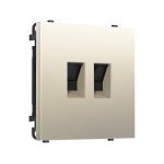 MS552110 Комплект механизма компьютерной двойной розетки SIGMA Шёлк RJ-45 (8P8C) CAT6 с/ш QUANT PRO (SP5521, PR189)