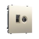 MS552510 Комплект механизма розетки компьютерной + TV оконечной SIGMA Шёлк RJ-45 (8P8C) CAT6/50-870MHz 1dB с/ш QUANT PRO (SP5525, PR195)