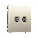 MS553310 Комплект механизма розетки TV оконечной + SAT SIGMA Шёлк 5-862MHz 3.5dB/950-2150MHz 3.8dB QUANT PRO (SP5533, PR217)