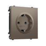 MS637010 Комплект механизма электрической розетки SIGMA Темная бронза матовый 50Hz 2P+E с/з с/ш 16A-250V QUANT PRO (SP6370, PR141)