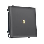 MS652010 Комплект механизма 1-кл выключателя с подсветкой 3200K SIGMA Антрацит серый 10A-250V QUANT PRO (SP6520, PR101, G11Y)
