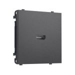 MS664030 Комплект механизма розетки HDMI 2.1 SIGMA Антрацит серый 30V/900MS 4K-120HZ 8K-60Hz QUANT PRO (SP6640, PR223)