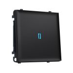 MS802020 Комплект механизма 1-кл выключателя с подсветкой 10000K SIGMA Черный матовый 10A-250V QUANT PRO (SP8020, PR101, G17B)
