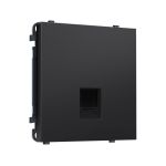 MS812005 Комплект механизма компьютерной розетки SIGMA Черный матовый RJ-45 экранированной с/ш QUANT PRO (SP8120, PR185)
