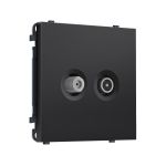 MS813310 Комплект механизма розетки TV оконечной + SAT SIGMA Черный матовый 5-862MHz 3.5dB/950-2150MHz 3.8dB QUANT PRO (SP8133, PR217)