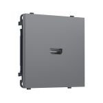MS874030 Комплект механизма розетки HDMI 2.1 SIGMA Платиново-серый Мягкое касание 30V/900MS 4K-120HZ 8K-60Hz QUANT PRO (SP8740, PR223)