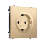MS886010 Комплект механизма электрической розетки SIGMA Золото Мягкое касание 50Hz 2P+E с/з 16A-250V QUANT PRO (SP8860, PR141)